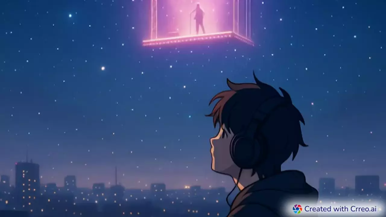 Celestial Beats: A Rooftop Dream
