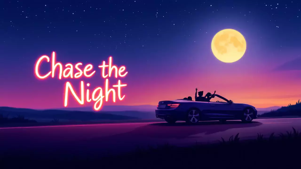 "Chasing Dreams: A Journey Under Starlit Skies and Moonlit Roads"