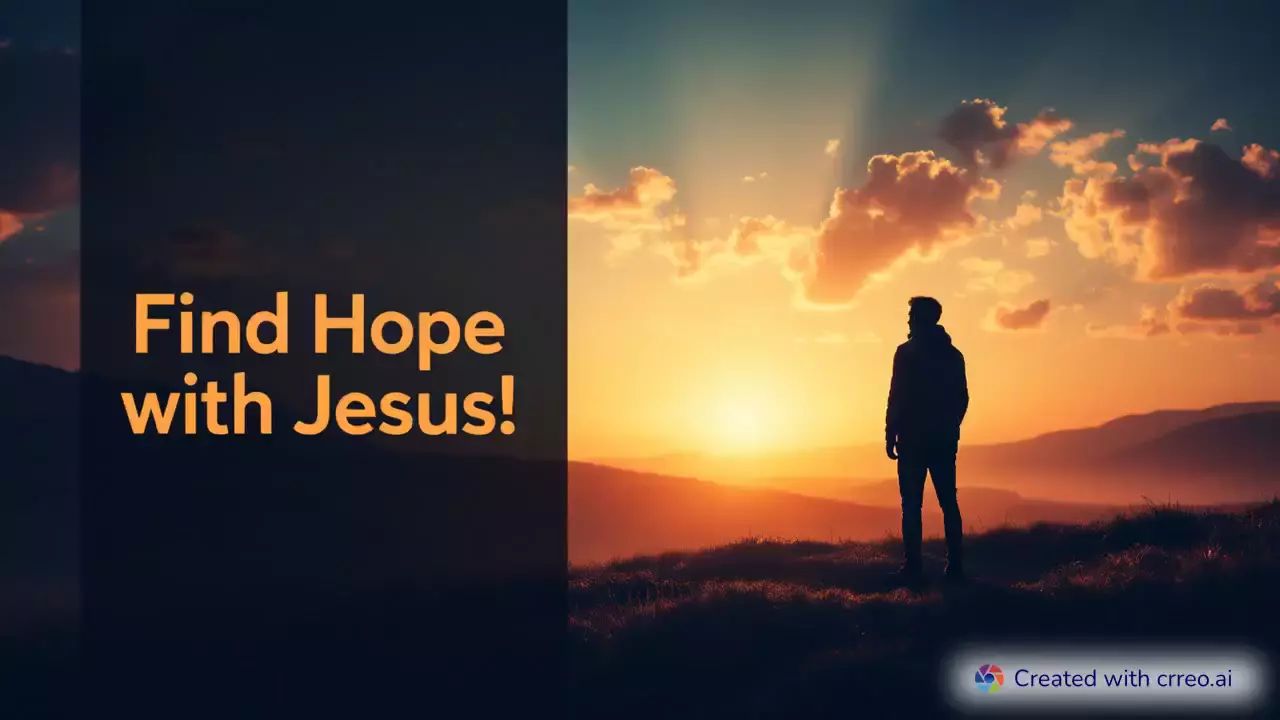 "Discover Hope and Transformation: Let Jesus Guide Your Journey to New Beginnings"