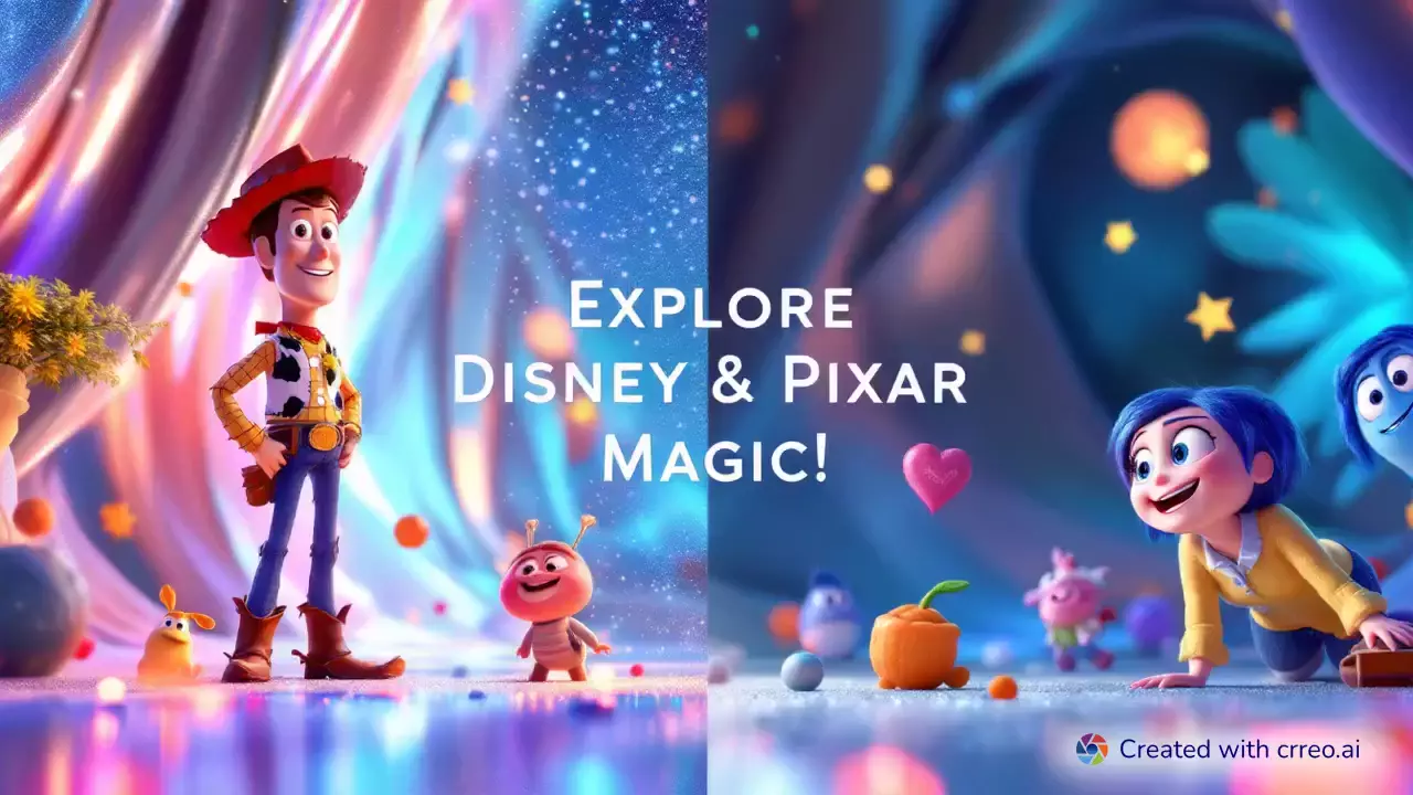 "Explore Disney & Pixar Magic: Iconic Characters & Emotional Adventures!"