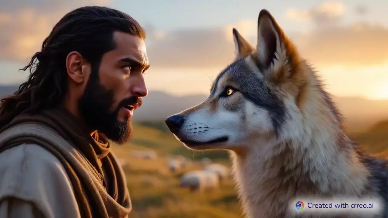"The Miraculous Encounter: A Talking Wolf and the Faith of Ahiban bin Aws 🐺✨"