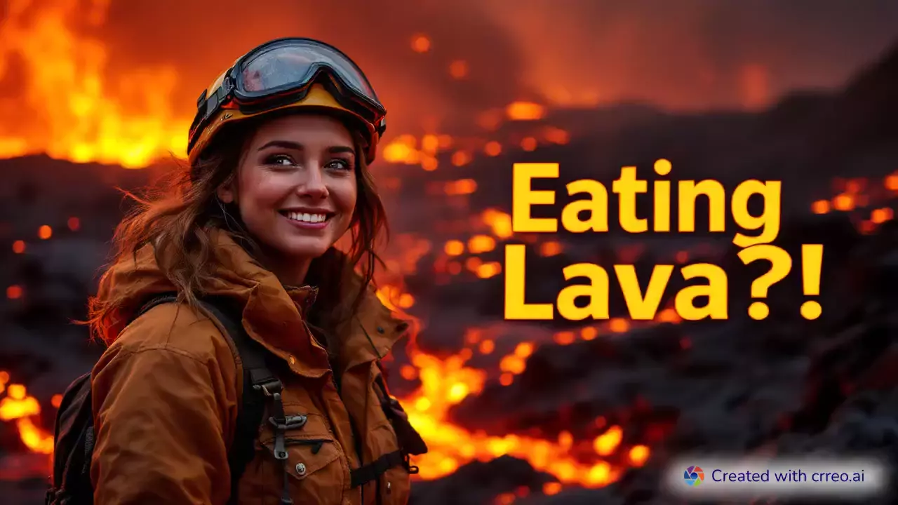 "Daring Lava Challenge: Lisa's Ultimate Culinary Adventure in Extreme Heat!"