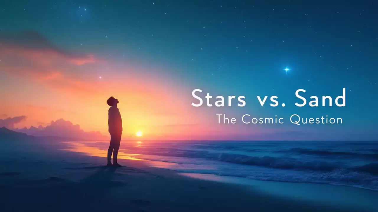 "Stars vs. Sand: Exploring the Cosmic Wonders of Our Universe 🌌✨"
