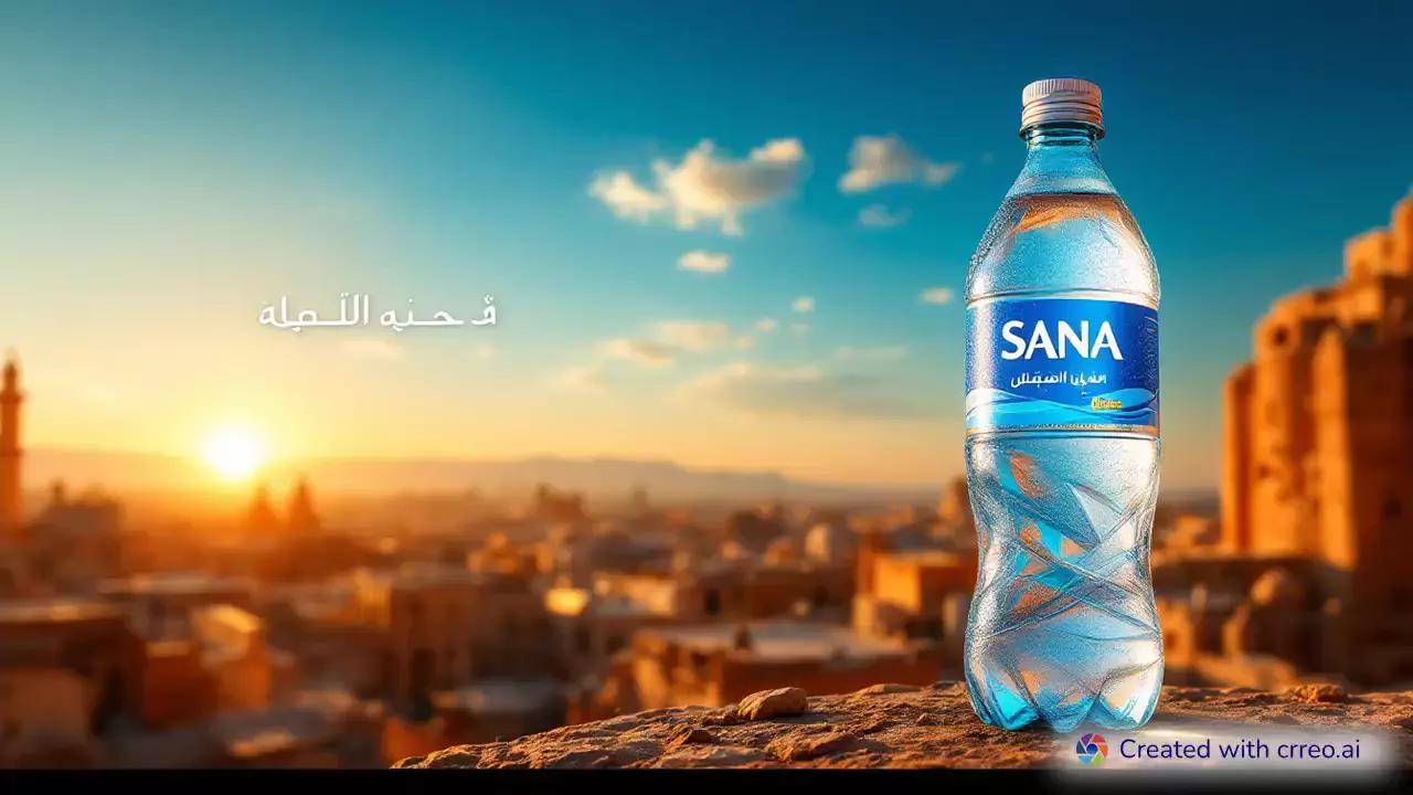 "Discover SANA: Elevate Your Hydration with Pure Yemeni Mineral Water"