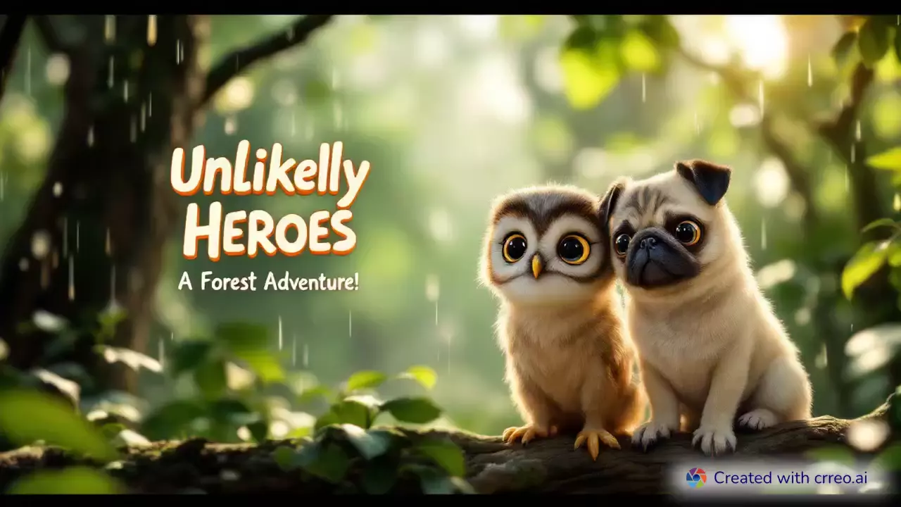 "Brave Pug Rescues Baby Owl: A Heartwarming Tale of Friendship and Adventure 🦉❤️🐶"