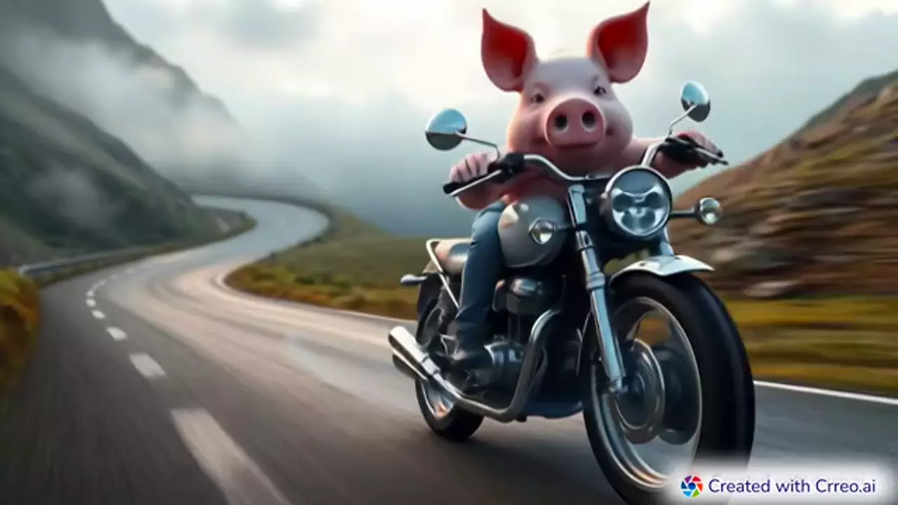 Chrome Drift: The AI Pig's Mountain Quest