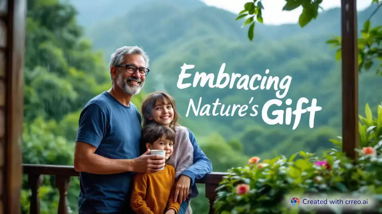 "Embrace the Rain: Finding Peace and Joy in a Serene Mountain Retreat"