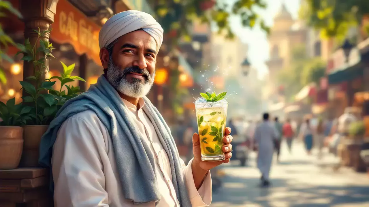 "Refreshing Tradition: Basil Seed & Mint Drink - A Fusion of Culture and Science"