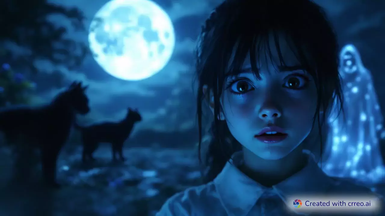 "The Night of Enchantment: A Haunting Tale of Black Cats and Mysterious Spells"