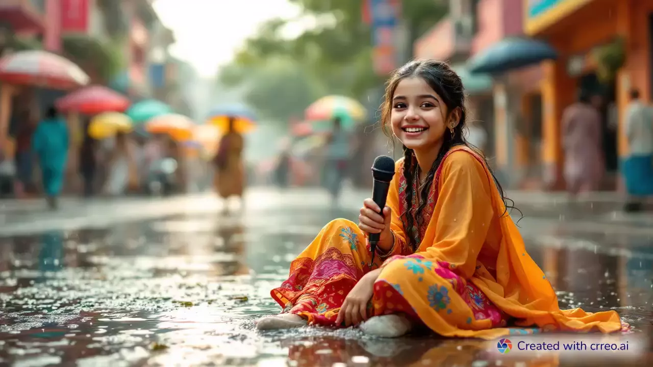 "Unexpected Joy: A Rainy Day Adventure in Lahore's Bustling Streets 🌧️🎤"