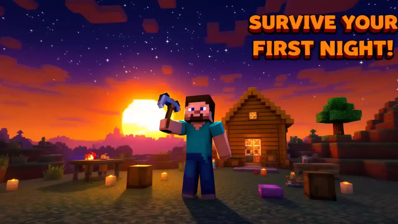 Survive Your First Night in Minecraft: Essential Tips for Beginners! 🌟