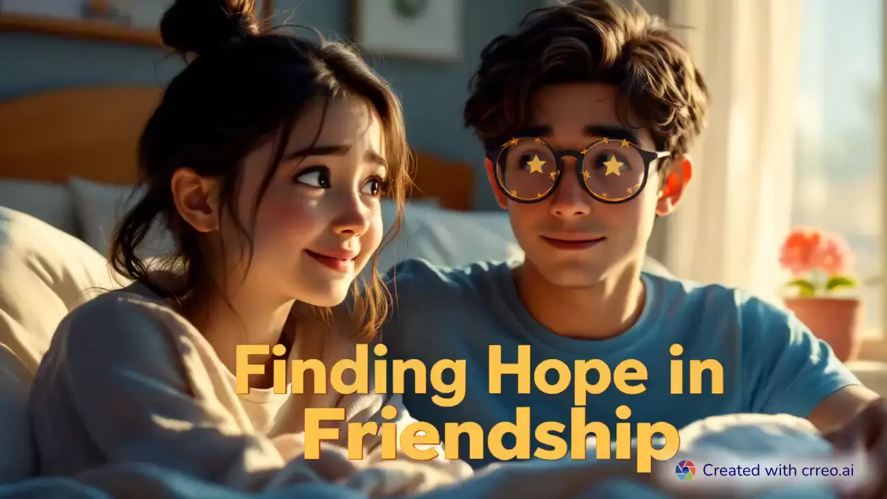 "From Tears to Hope: The Healing Power of Friendship in a Cozy Bedroom"