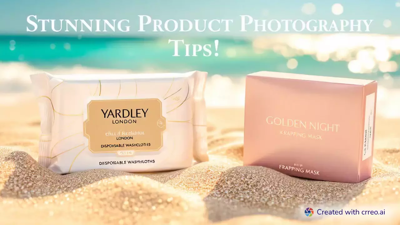 "Master Stunning Product Photography: Tips & Tricks with a Serene Beach Backdrop"