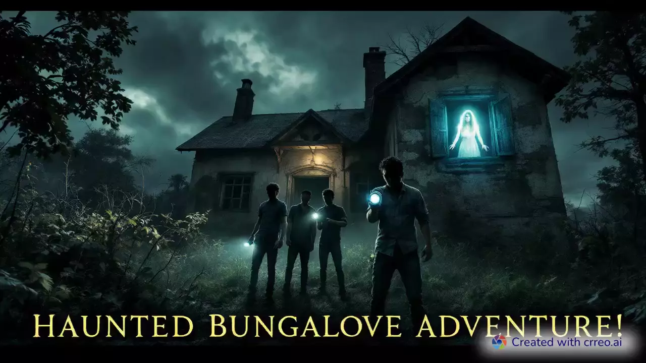 "Haunted Bungalow Adventure: Friends Face Terrifying Spirits in Abandoned House"