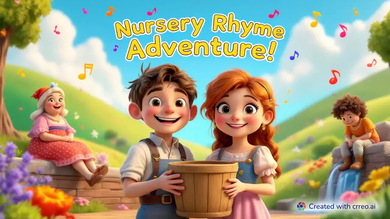 "Nursery Rhyme Adventure: Jack, Jill, and Friends in a Musical World of Fun!"