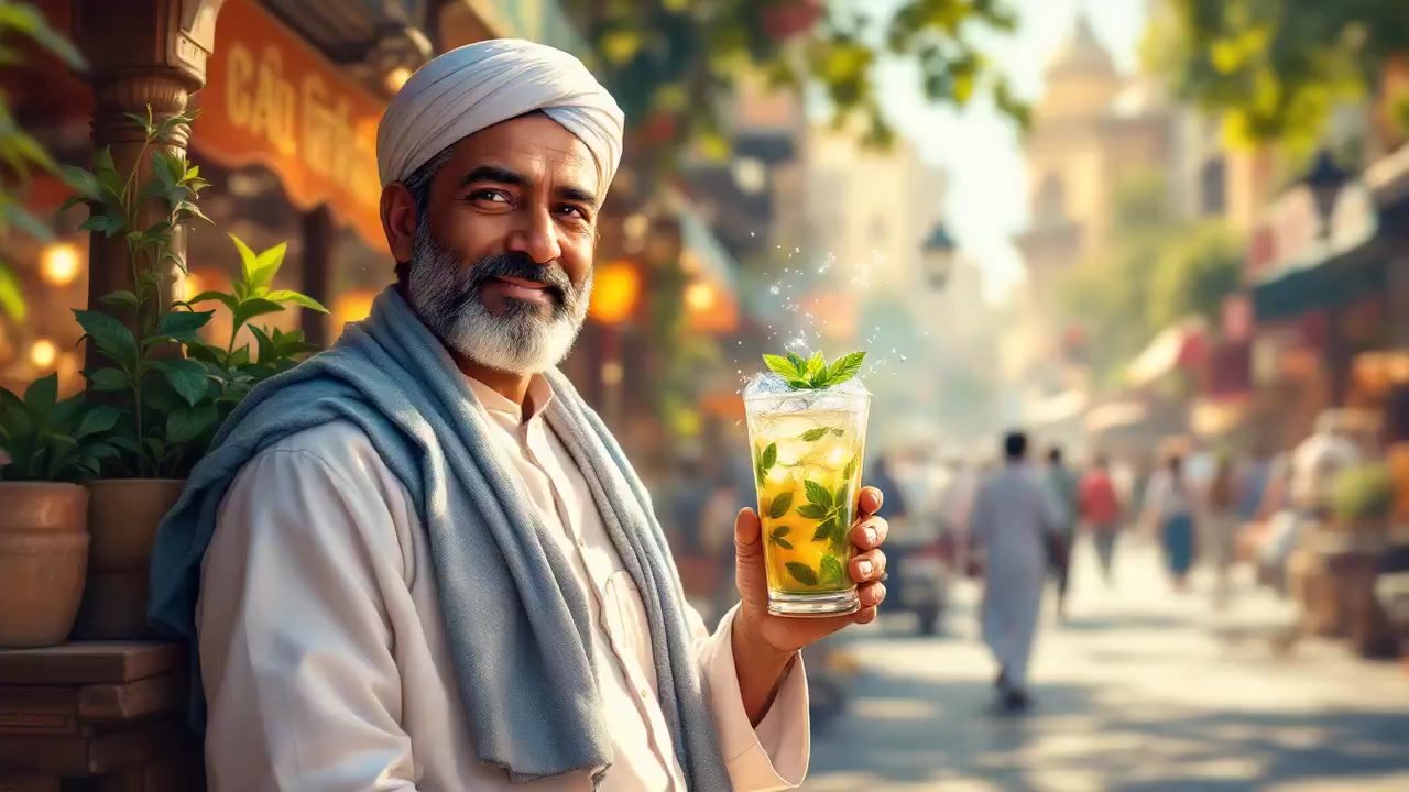 "Refreshing Tradition: Basil Seed & Mint Drink - A Fusion of Culture and Science"