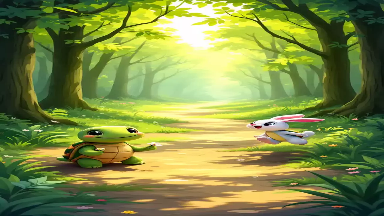 "Finding Balance: Tara the Tortoise & Rico the Rabbit's Journey Through the Forest"