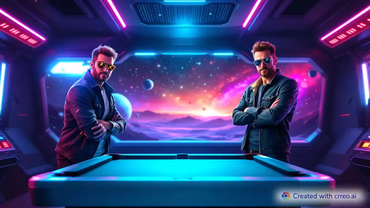 Epic Zero-G Pool Battle: Kenny vs Brandon in Space!