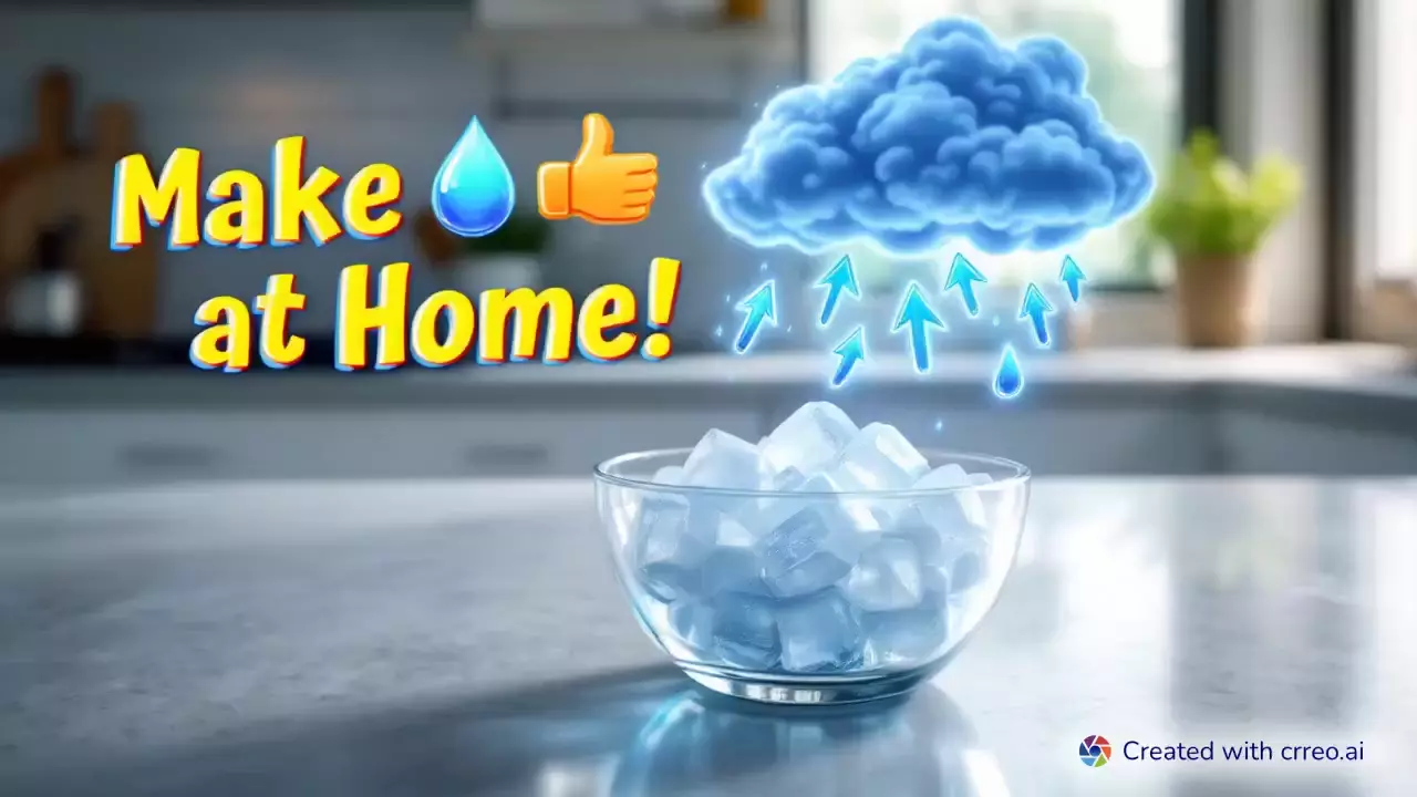 "DIY Hailstorm: Easy Science Experiment with Ice and Water 🌧️❄️"