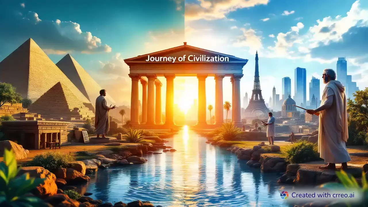 "From Nomads to Nations: The Epic Journey of Human Civilization"