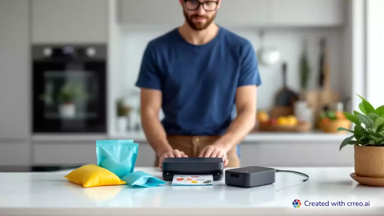 "Revolutionize Your Kitchen: Compact 2-in-1 Bag Sealer & Cutter for Freshness on the Go!"
