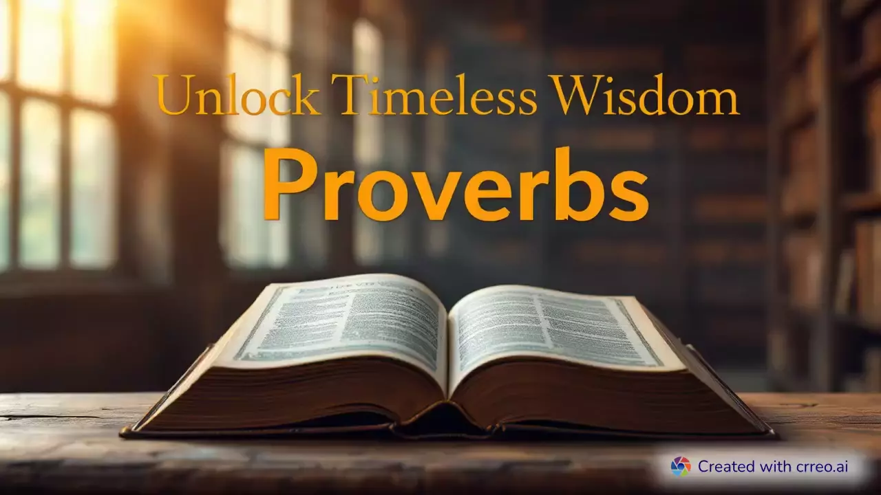 Unlocking Timeless Wisdom: How Proverbs Can Transform Your Life