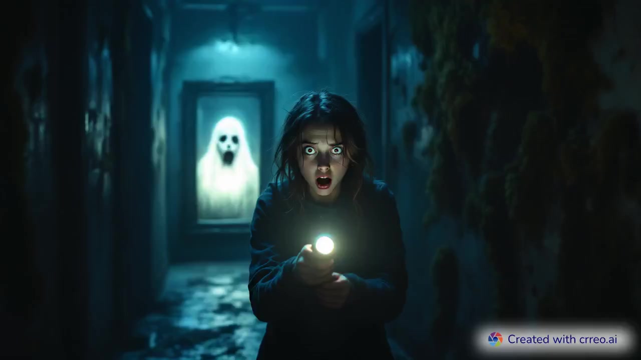 "Whispers in the Dark: Emily's Haunting Encounter in a Creaky Old House"