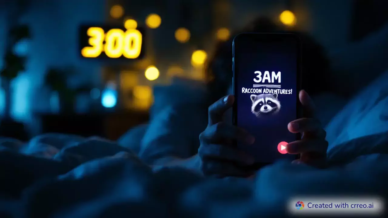 "From Early Bedtime to 3AM Raccoon Videos: A Relatable Night Owl Story"