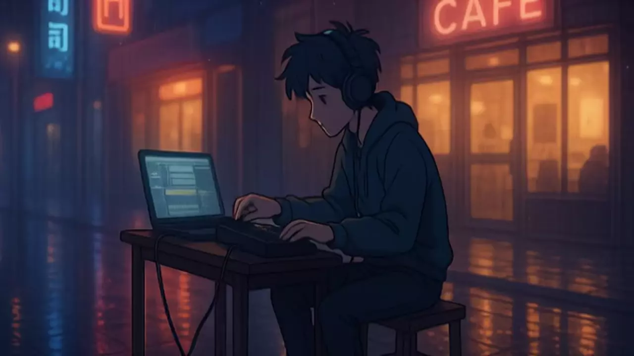 Starlit Soundscape: A Rooftop Reverie
