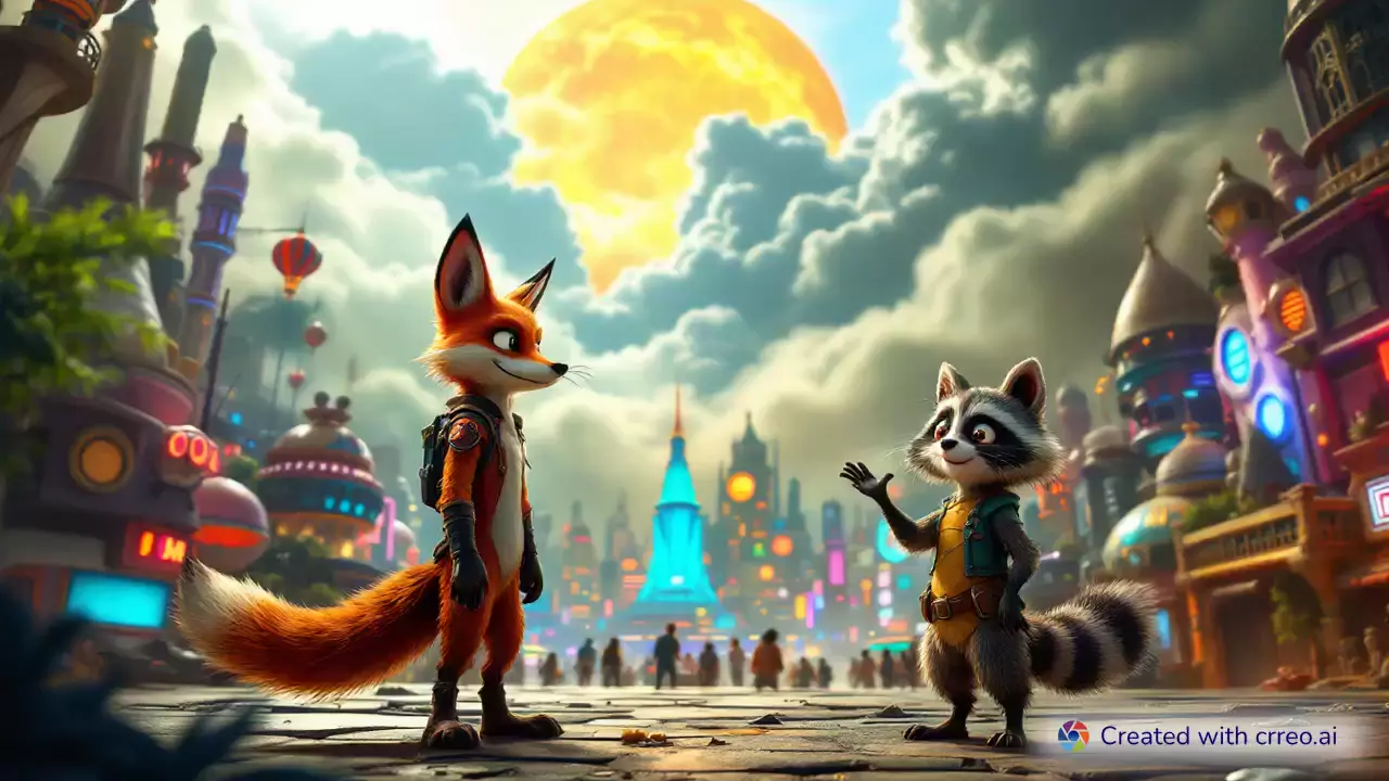 "Fahd & Lulu: Heroes of the Futuristic Animal City - A Tale of Hope and Cooperation"