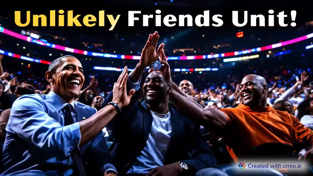 "Unlikely Friends: Obama, Bad Bunny & NBA Legends Celebrate Championship in Style!"