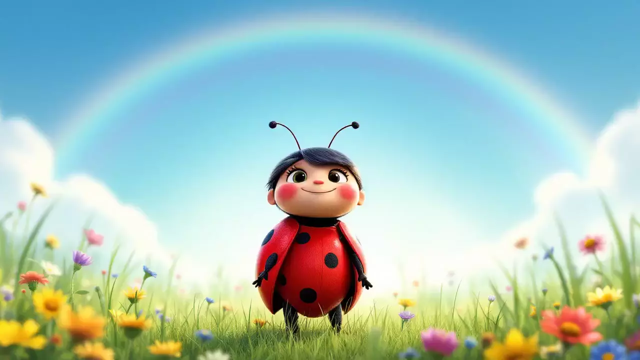 "Brave Bella: The Tiny Ladybug's Heroic Adventure in the Meadow 🌼🐞"