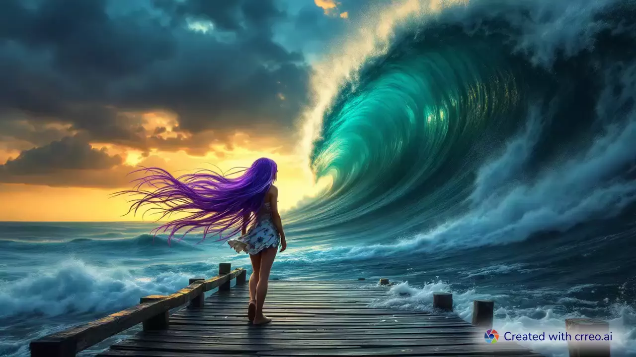 "Facing Nature's Fury: A Tsunami's Unexpected Arrival and the Race for Survival"