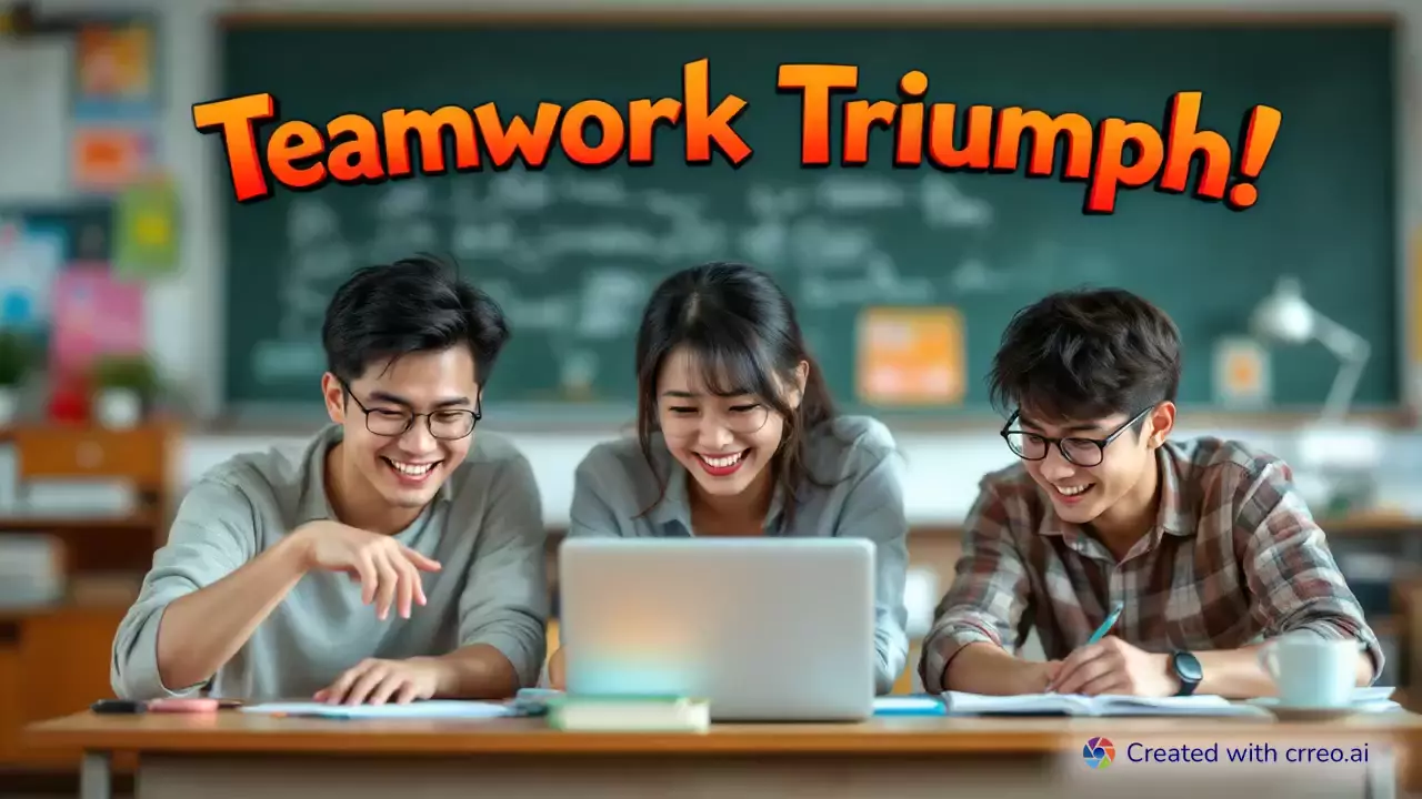 "Teamwork Triumph: Minh, Hằng & Tuân's Inspiring Classroom Presentation Journey"