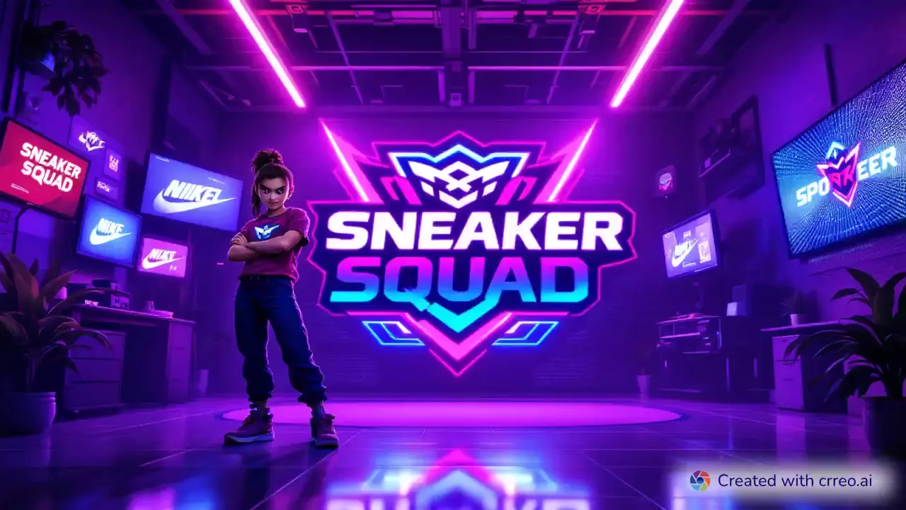 "Designing a Bold E-Sports Logo: Unveiling the SNEAKER SQUAD's Fierce Identity!"