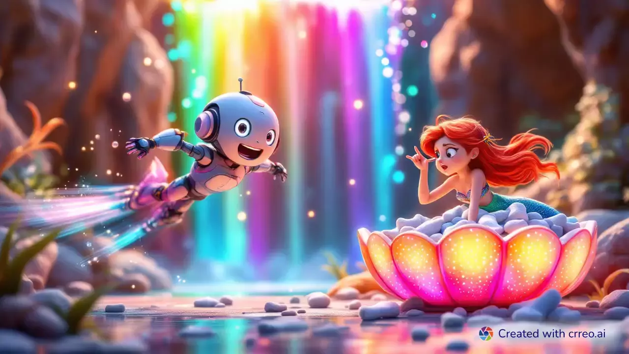 "RoboBoy's Bubble Boost Adventure: Cleaning Chaos with Marina the Mermaid!"