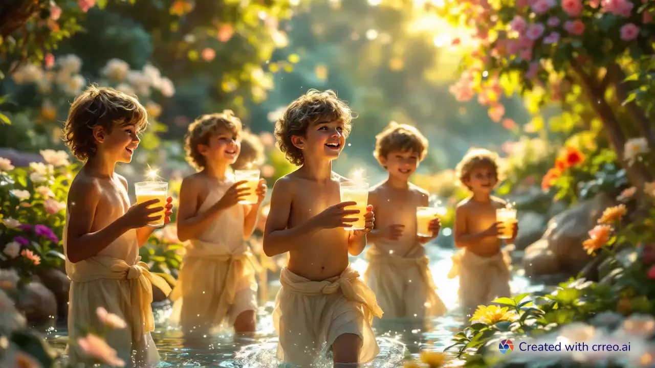 "Discover the Eternal Joy: The Radiant Youth of Paradise"