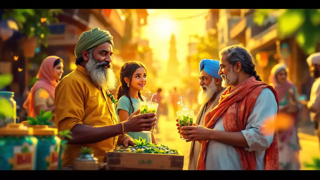 "Refreshing Tradition: Basil Seed & Mint Drink - A Fusion of Culture and Science"