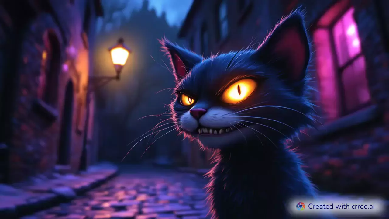 "Terrifying Cats: A Classic Animation Horror Short with Jump Scares"