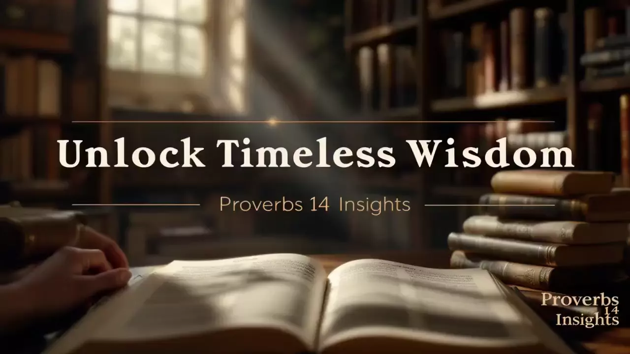 "Unlock Timeless Wisdom: Discover Life-Changing Insights from Proverbs 14"
