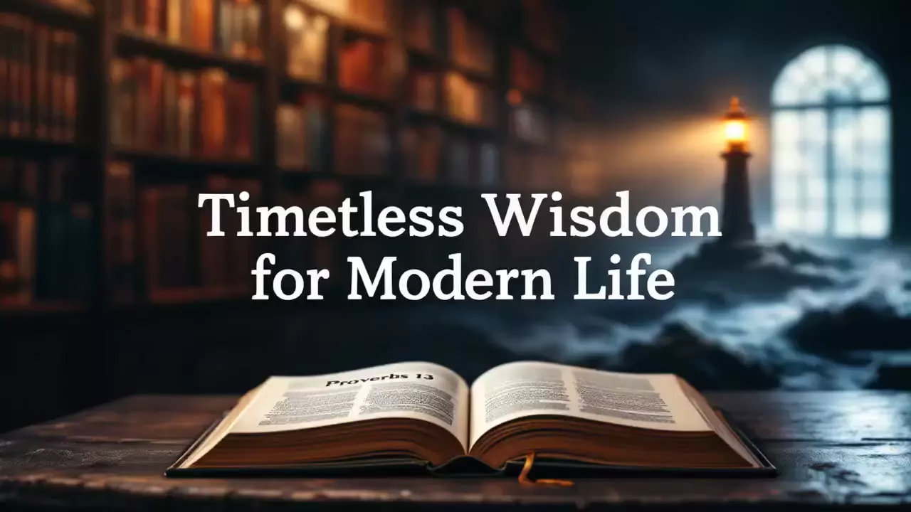 Unlock Timeless Wisdom: Proverbs 13's Guide to Modern Life Choices